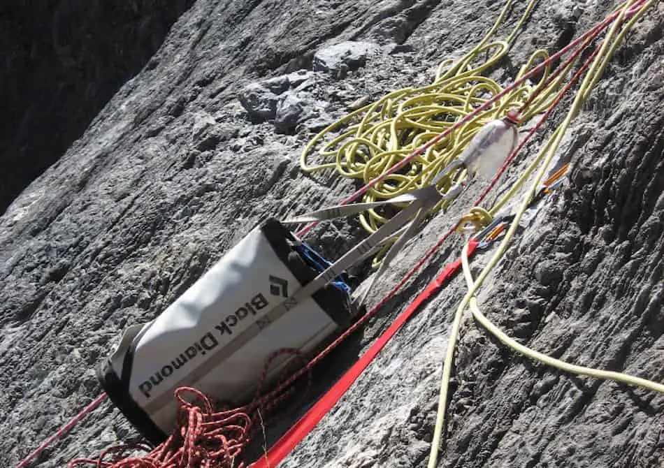A haul bag used for rock climbing